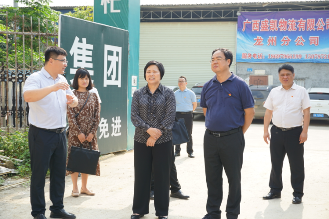 梁日端到龙州县调研相关问题整改工作